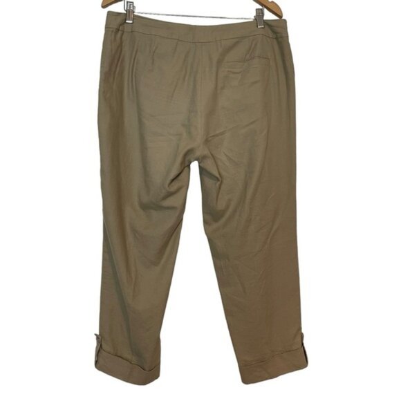 Eileen Fisher beige tan cotton capris casual pants size M - Picture 3 of 11